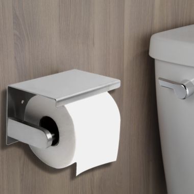 Click here to see Alfi ABTP66-BSS ALFI Toilet Paper Holder with Shelf, Brushed Stainless Steel - ABTP66-BSS