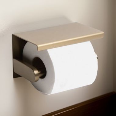 Click here to see Alfi ABTPP66-BG ALFI Toilet Paper Holder with Shelf, PVD Brushed Gold - ABTPP66-BG
