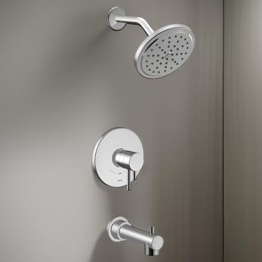 Click here to see Moen UT4293EP Moen Align Tub/Shower Faucet with Two-Handle Flow Control and Temperature Adjust Valve Trim, Lever Handles, M-Core 4, Thermostatic Cartridge, Chrome - UT4293EP