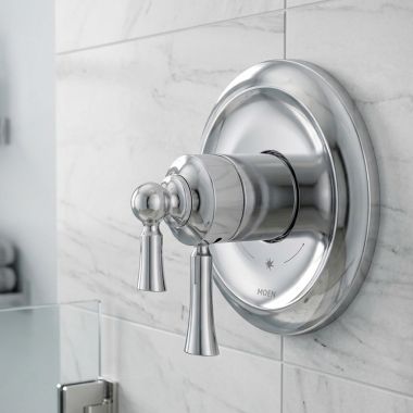 Click here to see MOEN INCORPORATED UT45501 Moen Wynford M-CORE 4-Series Single Handle Thermostatic Valve Trim, ADA, Chrome - UT45501