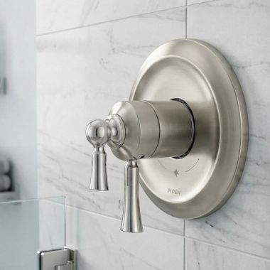 Click here to see  UT45501BN Moen Wynford M-CORE 4-Series Single Handle Thermostatic Valve Trim, ADA, Brushed Nickel - UT45501BN