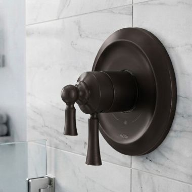 Click here to see MOEN INCORPORATED UT45501ORB Moen Wynford M-CORE 4-Series Single Handle Thermostatic Valve Trim, ADA, Oil-Rubbed Bronze - UT45501ORB