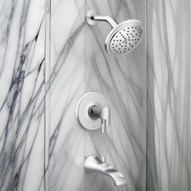 Click here to see Moen UTS4203EP Moen Doux Tub/Shower Faucet with Two-Handle Flow Control and Temperature Adjust Valve Trim, Lever Handles, M-Core 4, Thermostatic Cartridge, Chrome - UTS4203EP