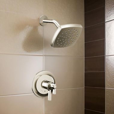 Click here to see Moen UTS4912EPNL Moen Flara Single Function Shower Only Faucet with Temperature and Volume Control, M-Core 4, Thermostatic Cartridge, ADA, WaterSense, Polished Nickel - UTS4912EPNL