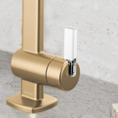 Click here to see Brizo RP101996GLCL Brizo Allaria Lavatory Faucet Lever Handle Kit, ADA, Brilliance Luxe Gold / Clear - RP101996GLCL