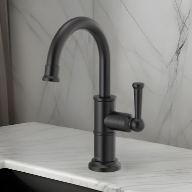 Click here to see Brizo 61325LF-C-BL Brizo Artesso Single-Handle Cold Water Beverage Faucet, DIAMOND Seal, Lever Handle, ADA, 1.5 GPM, Matte Black - 61325LF-C-BL
