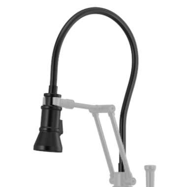 Click here to see Brizo RP78891BL Brizo Artesso Articulating Hose and Wand Assembly, Matte Black - RP78891BL