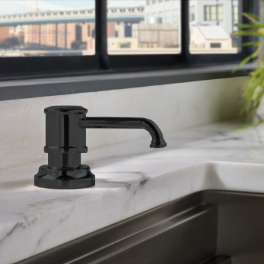 Click here to see Brizo RP75675BL Brizo Artesso Soap/Lotion Dispenser, 13-ounce, Matte Black - RP75675BL