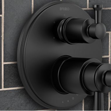 Click here to see Brizo RP100729BL Brizo Atavis Escutcheon for a 6-Function Thermostatic Diverter Valve Trim, Matte Black - RP100729BL