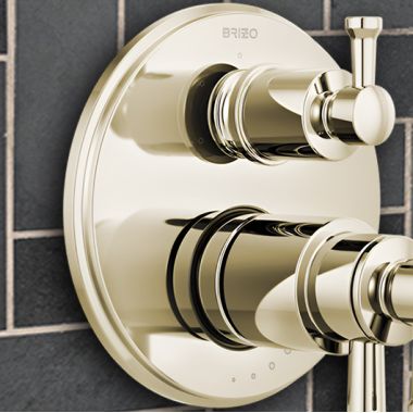 Click here to see Brizo RP100729PN Brizo Atavis Escutcheon for a 6-Function Thermostatic Diverter Valve Trim, Brilliance Polished Nickel - RP100729PN