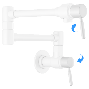 Click here to see Brizo RP61195MW Brizo Contemporary Wall Mount Pot Filler Handle Kit, Matte White - RP61195MW