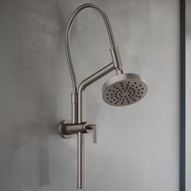 Click here to see Brizo 81892-BNX Brizo Linear Round Slide Bar Shower Arm and Flange, Brilliance Black Onyx - 81892-BNX