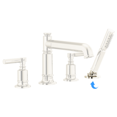 Click here to see Brizo RP101138PN Brizo Levoir Hand Shower Base, Set Screw, Button, and Wrench For Roman Tub Faucet, Brilliance Polished Nickel - RP101138PN