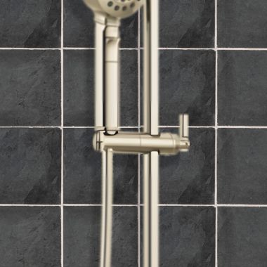 Click here to see Brizo RP101166PN Brizo Slide Bar Hand Shower Holder for Invari Collection Multi-Function Handshower, Brilliance Polished Nickel - RP101166PN