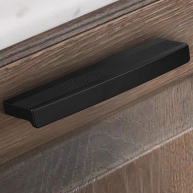 Click here to see Brizo 699107-BL Brizo Kintsu Rectangular Metal Bin Pull, Matte Black - 699107-BL