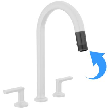 Click here to see Brizo RP103406BL Brizo Kintsu Pull-Down Faucet Hose and Sprayer Assembly, Matte Black - RP103406BL