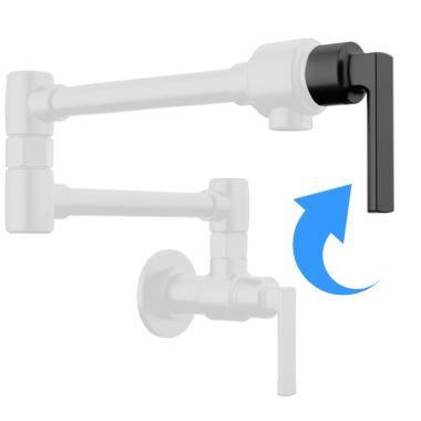 Click here to see Brizo RP103411BL Brizo Kintsu Wall Mount Pot Filler Faucet Lever Handle Kit, Matte Black - RP103411BL