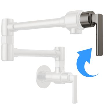 Click here to see Brizo RP103411BNX-L Brizo Kintsu Wall Mount Pot Filler Faucet Lever Handle Kit, Lumicoat Black Onyx - RP103411BNX-L