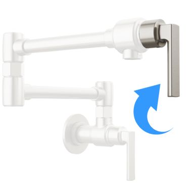 Click here to see Brizo RP103411SS-L Brizo Kintsu Wall Mount Pot Filler Faucet Lever Handle Kit, Lumicoat Stainless - RP103411SS-L