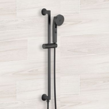 Click here to see Brizo 88706-BL Brizo Kintsu Multi-Function Handshower with Slide Bar, Push-Button, Stretchable Hose, WaterSense, 1.75 GPM, Matte Black - 88706-BL