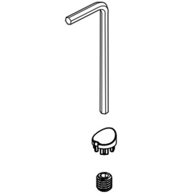 Click here to see Brizo RP101579NK Brizo Kintsu Set Screw and Button Cover for Multi-Function Slide Bar Handshower, Brilliance Luxe Nickel - RP101579NK