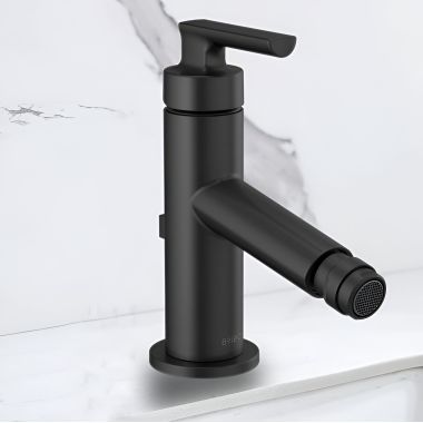 Click here to see Brizo 68106-BL Brizo Kintsu Single-Handle Bidet Faucet with Metal Pop-Up, Lever Handle, Single-Hole, Matte Black - 68106-BL
