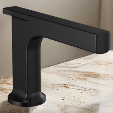 Click here to see Brizo 65006LF-BL Brizo Kintsu Single-Handle Deck-Mount Lavatory Faucet, 1.5 GPM, Matte Black - 65006LF-BL