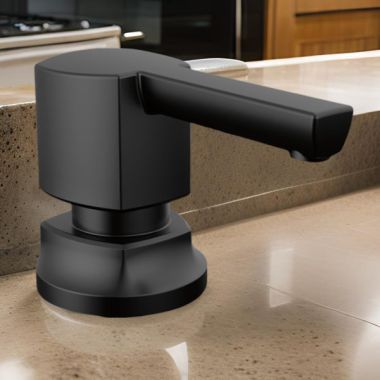 Click here to see Brizo 695306-BL Brizo Kintsu Soap/Lotion Dispenser, 13 oz, Matte Black - 695306-BL 