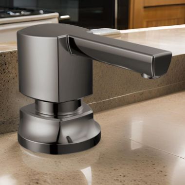 Click here to see Brizo 695306-BNX-L Brizo Kintsu Soap/Lotion Dispenser, 13 oz, Lumicoat Black Onyx - 695306-BNX-L