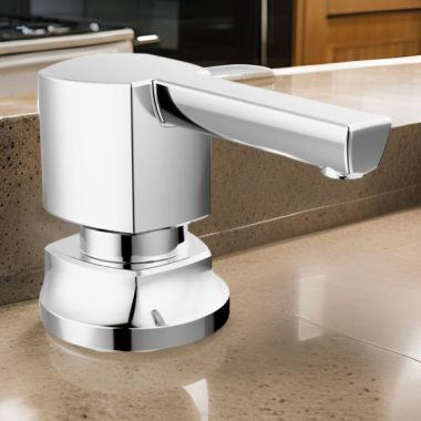 Click here to see Brizo 695306-PC-L Brizo Kintsu Soap/Lotion Dispenser, 13 oz, Lumicoat Polished Chrome - 695306-PC-L