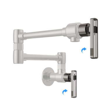 Click here to see Brizo RP103412BNX-L Brizo Kintsu Wall Mount Pot Filler Knob Handle Kit, Lumicoat Black Onyx - RP103412BNX-L