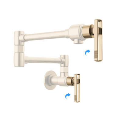 Click here to see Brizo RP103412GL-L Brizo Kintsu Wall Mount Pot Filler Knob Handle Kit, Lumicoat Luxe Gold - RP103412GL-L