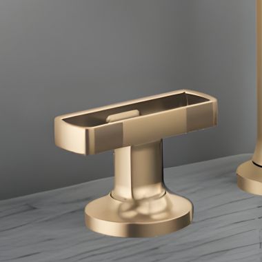 Click here to see Brizo HK007-GL-L Brizo Kintsu Knob Handle Kit for Widespread Pull-Down Kitchen Faucet, Lumicoat Luze Gold - HK007-GL-L