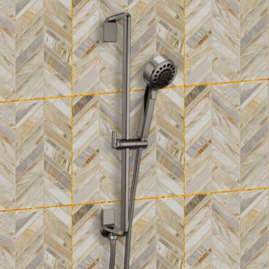 Click here to see Brizo 88798-BNX Brizo Levoir Multi-Function Hand Shower with Slide Bar, H2Okinetic, 1.75 GPM, Brilliance Black Onyx - 88798-BNX