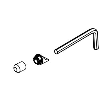 Click here to see Brizo RP100443BNX Brizo Levoir Set Screw, Cover, and Wrench for Roman Tub Faucets, Brilliance Black Onyx - RP100443BNX