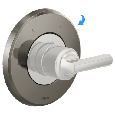 Click here to see Brizo RP100434BNX Brizo Levoir Sensori Escutcheon for T66T098-LHP Thermostatic Valve Trim, Brilliance Black Onyx - RP100434BNX