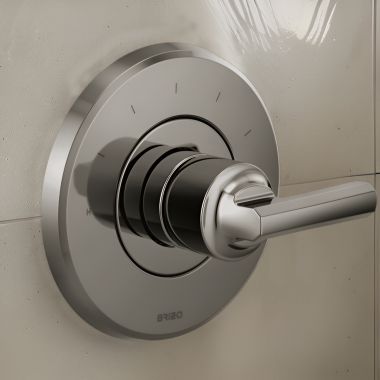 Click here to see Brizo T66T098-BNXLHP Brizo Levoir Sensori Single-Handle Thermostatic Valve Trim, Less Handle, Brilliance Black Onyx - T66T098-BNXLHP