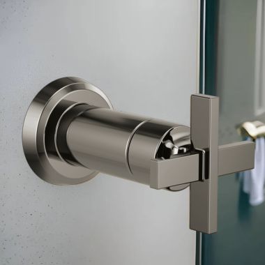 Click here to see Brizo T66698-BNX Brizo Levoir Sensori Single-Handle Volume Control Trim, Cross Handle, Brilliance Black Onyx - T66698-BNX