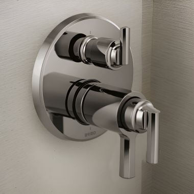 Click here to see Brizo T75598-BNX Brizo Levoir TempAssure Thermostatic Valve Trim w/ 3-Function Diverter, Brilliance Black Onyx - T75598-BNX