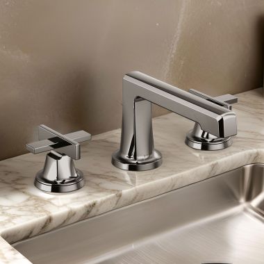 Click here to see Brizo 65397LF-BNXLHP-ECO Brizo Levoir Two-Handle Widespread Lavatory Faucet, Less Handles, 1.2 GPM, Brilliance Black Onyx - 65397LF-BNXLHP-ECO