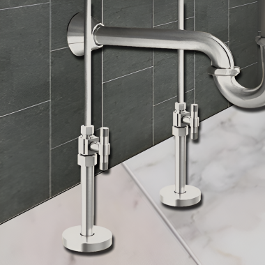 Click here to see Brizo BT021205-NK Brizo Litze Straight Supply Stop Valve with Lever Handle, Brilliance Luxe Nickel - BT021205-NK