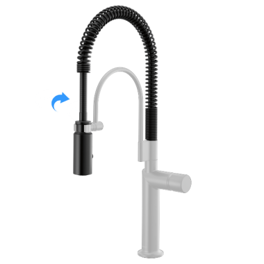 Click here to see Brizo RP101728BL Brizo Odin Semi-Professional Faucet Spring and Sprayer Assembly, Matte Black - RP101728BL