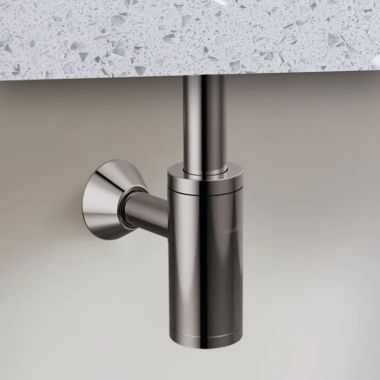 Click here to see Brizo BT041142-BNX Brizo Bottle Trap with Escutcheon and Removable Cleanout Cover, Brass, Brilliance Black Onyx - BT041142-BNX