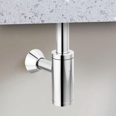 Click here to see Brizo BT041142-PC Brizo Bottle Trap with Escutcheon and Removable Cleanout Cover, Brass, Polished Chrome - BT041142-PC