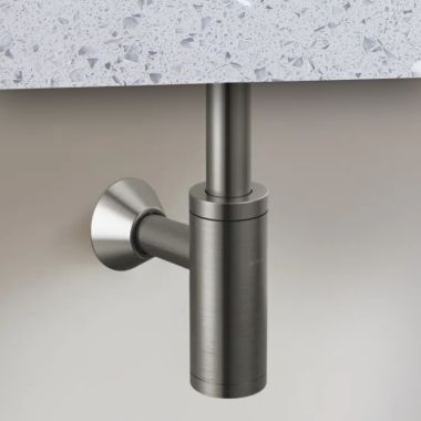 Click here to see Brizo BT041142-SL Brizo Bottle Trap with Escutcheon and Removable Cleanout Cover, Brass, Brilliance Luxe Steel - BT041142-SL