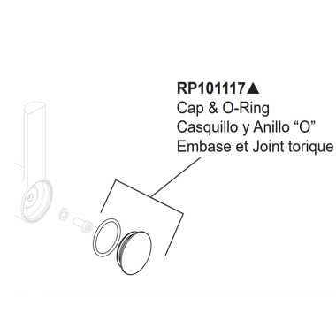 Click here to see Brizo RP101117SL Brizo Artesso Cap and O-Ring for Instant Hot Faucets, Brilliance Luxe Steel - RP101117SL