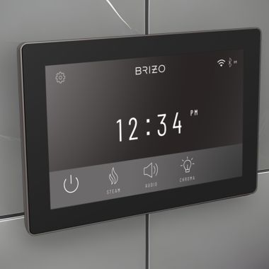 Click here to see Brizo 8CN-600S-BNX-L Brizo Mystix Digital Steam Shower Controller, Touchscreen w/ 12 User Presets, Lumicoat Black Onyx - 8CN-600S-BNX-L