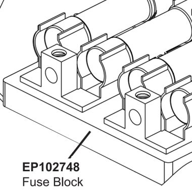 Click here to see Brizo EP102748 Brizo Fuse Block for Brizo Steam Shower, 2-Pole, 4-Fuse, 60 A - EP102748
