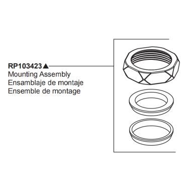 Click here to see Brizo RP103423PN Brizo P-Trap Mounting Assembly, Brilliance Polished Nickel - RP103423PN