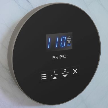 Click here to see Brizo EP103315SLL Brizo Mystix Wall-Mount Digital Steam Shower Controller, Square, 2 Presets, Wall-Mount, Brilliance Luxe Steel - EP103315SLL